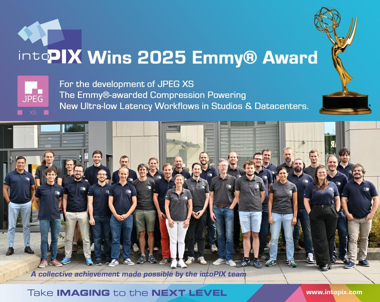 IntoPIX Receives 2025 Emmy® Award For The Development Of JPEG XS